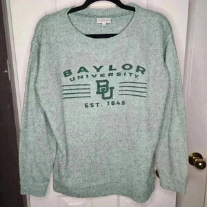 Women's Green Baylor University Bears Terrycloth Style College Sweater Small